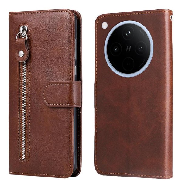 Estuche de Cuero PU con Cierre para OPPO Find X8 Pro , Funda Protectora con Billetera y Correa