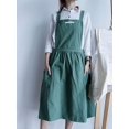 thumbnail image 2 of Femmes Filles Tablier Vintage Travaux de Jardinage Réglables Dos Croisé Coton / Lin Mélange Robe Pinafore, 2 of 4