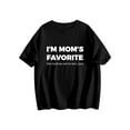 thumbnail image 5 of Moms Favorite Son Daughter I'm Mom's Favorite Funny Men Women T-Shirt,Casual Holiday Top for 𝓴𝓲𝓭𝓼 90cm, 5 of 6