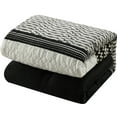 Lanco Geometric Black and Grey Comforter Set King Size , 8 Piece