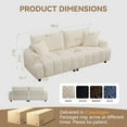 thumbnail image 4 of WUTUTUEE Modern Boucle Loveseat,2-Seater Curved Sofa with Plush Sherpa Upholstery,Oversized Comfy Couches for Living Room,Bedroom,Beige, 4 of 9