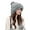 1 Pompom-grey,6 7/8-7 3/8, variant on Winter Beanie Hats for Women Warm Knit Skull Cap Bomber Hat with Fur Pompom Russian Ushanka Trapper Hat Ear Cover