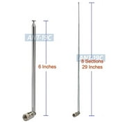 Allaboutadapters 8 Section Telescopic TV Antenna 23 Inches