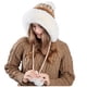 thumbnail image 2 of Gorro de invierno Wancir para mujer, estilo peruano, con orejeras, de sherpa, para esquí y nieve, tejido con forro polar., 2 of 6