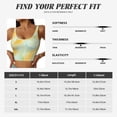 thumbnail image 5 of Naloa Yellow With Teal Marble Sports Bras for Women,Sports Bras for Women High Support with Removable Pads-X-Large, 5 of 8