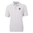 thumbnail image 2 of Men's Cutter & Buck  Gray Texas A&M Aggies Vault DryTec Virtue Eco Pique Botanical Print Recycled Polo, 2 of 3