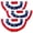 UFB-3pcs, variant on 2 x 4 Ft American Bunting Flags Outdoor,US Flag Bunting for Outside, Patriotic Half Fan Bunting Flag Indoor Outdoor for 4th of July Independence Day Memorial Day (Set of 6)