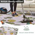 thumbnail image 5 of Pink Botanical Outdoor Rug for Patio/Deck/Porch, Non-Slip Large Area Rug 4 x 6 Ft, Spring Floral Summer Lemon Birds Indoor Outdoor Rugs Washable Area Rugs, Reversible Camping Rug Carpet Runner, 5 of 8