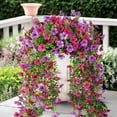 thumbnail image 4 of Two Tone Pink Artificial Hanging Flowers Realistic Lush Fake Hanging Flowers For Indoor Outdoor Wall Porch Patio And Home Decoration, 4 of 5
