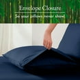 thumbnail image 5 of California Design Den - Silky Soft Rayon From Bamboo Cases King Size, Set Of 2 For Smooth Hair & Skin, Fits King Pillows, Navy Blue Pillow Covers, 5 of 8