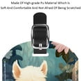 thumbnail image 4 of Square 2Pack PU Leather Alpaca Cruise Luggage Tag with Privacy Cover and Name ID Tag for Travel Handbags Backpacks Luggage Tags, 4 of 6