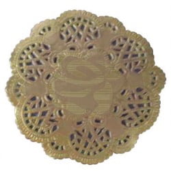 Paper Doilies 100 pk Round Gold