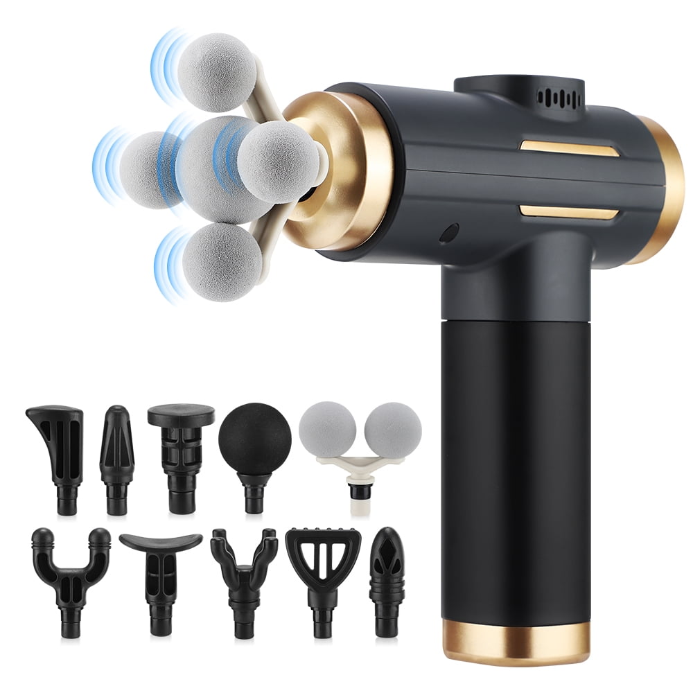 Massage Gun with 99-Adjustable Speed, Mini Massage Gun Deep Tissue with 11 Massage Heads, Handheld Massager for Neck Leg Body