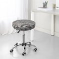 thumbnail image 7 of Round Bar Stool Seat Covers, Black And White Houndstooth Elastic Round Chair Cover Stool Seat Slipcover Bar Stool Cushions Round Pad for 12-14 inch, 7 of 7