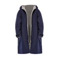 thumbnail image 1 of Soidarity Waterproof Surf Changing Robe Outdoor Coat Hooded Wool Jacket Cloak Lamb Traje de baño gris azul oscuro METRO, 1 of 1