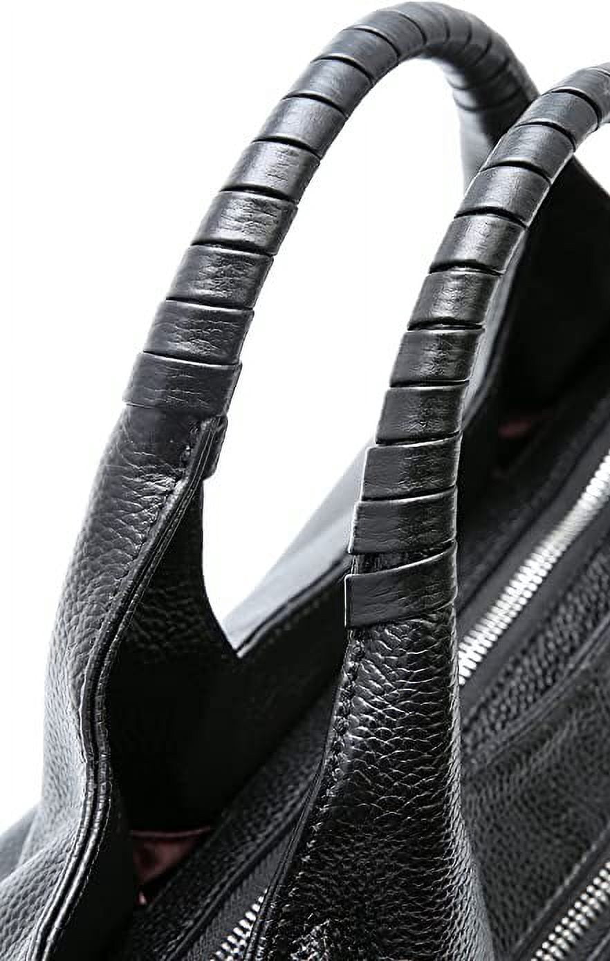 JUYGO Women Satchels Genuine Leather Top Handle Handbags Work Tote Shoulder Bags Crossbody Purses