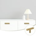 thumbnail image 5 of Uxcell 2-Pack Cabinet Pulls Knobs, 2" Modern Stainless Steel T Bar Knobs Single Hole Handles [Gold], 5 of 6