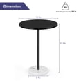 thumbnail image 3 of 15.7" D × 21.2" H Round Table Black Side Table Decorative Table for Small Spaces, Living Room, Bedroom, Balcony, White, 3 of 9