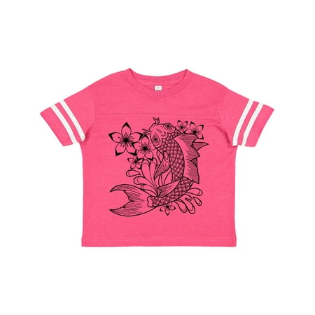 

Inktastic Koi Fish Illustration Black Gift Toddler Boy or Toddler Girl T-Shirt