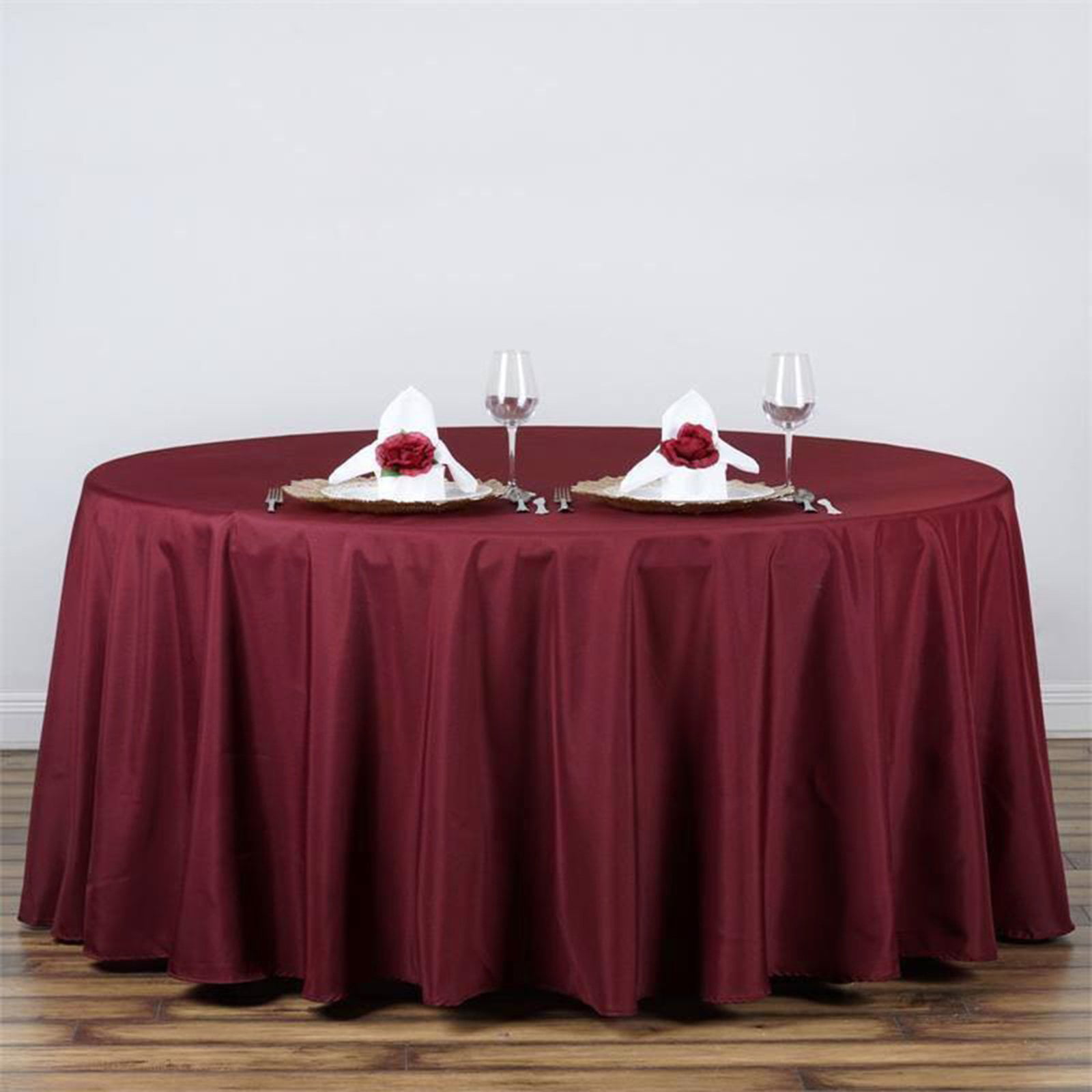 120 Round Polyester Tablecloth For, 8 Foot Round Tablecloth