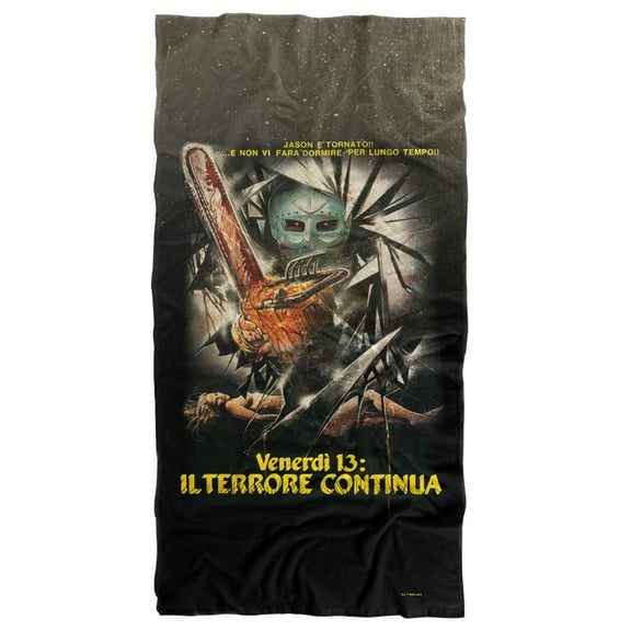 Friday The 13Th 30'x60' International Chainsaw Poster Beach Towel