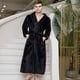 thumbnail image 5 of Bata de baño de otoño e invierno, camisón alargado y grueso para mujer, pijama de franela para hombre, bata de baño de terciopelo cálida para el hogar, 5 of 6
