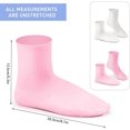 thumbnail image 3 of Aphlos Long Silicone Socks 2 Pairs, Moisturizing Socks, Soft Gel Socks for Dry Cracked Feet Women, Comfortable for Overnight Use & Spa Recovery (Pink & White), 3 of 9