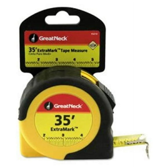Great Neck Saw  1 in. x 35 ft. ExtraMark Tape Measure, Yellow & Black