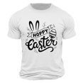 thumbnail image 2 of Camisa Casual de Cuello de la Tripulación de la Impresión de Pascua de Manga Corta de Verano Top Ligero de Poliéster para los Hombres, Camiseta de Manga Corta para el Uso Diario de Primavera Verano, 2 of 9