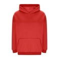 thumbnail image 5 of Dasayo Red Sweatshirts for Women Plus Size Long Sleeve Dressy Solid Casual Pocket Hoodies Women Blouses L, 5 of 6