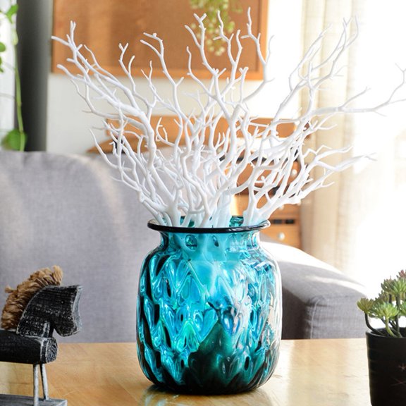 Small Dried Tree Artificial Branch Plant DIY Craft Wedding Party Home Decor-White