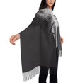 thumbnail image 4 of Haiem Monochrome Giraffe Expression Pattern Women's Long Blanket Scarf Chunky Oversized Winter Fall Warm Scarf Big Tartan Scarves Wrap Shawl Ladies Gifts, 4 of 8