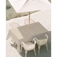 thumbnail image 3 of 52x70 Inch Outdoor Tablecloth with Umbrella Hole Zipper Rectangle Vintage Cream Rectangular Tablecloths Outside Waterproof Farmhouse Retro Beige Solid Color Patio Table Cloth Cover for Picnic Party, 3 of 8