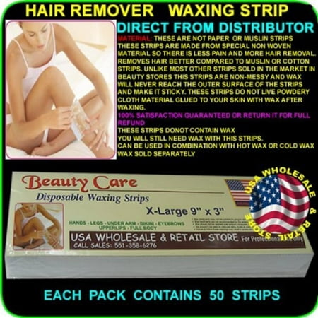 100 HAIR WAXING STRIPS NON WOVEN YOU WILL NEED WAX WITH THESE STRIPS TO REMOVE HAIRS, HAIR REMOVER STRIPS WAXING STRIPS NON WOVEN WITHOUT WAX By (Best Way To Remove Pubic Hair Without Bumps)