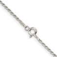 thumbnail image 6 of Diamond2Deal 925 Sterling Silver 1.5 mm Diamond-cut Rope Chain w/2in ext. Necklace for Women 18", 6 of 6