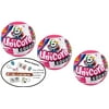 5 Surprise Unicorn Squad Collectible Capsule - 3 Pack with Bonus Mystery Toy