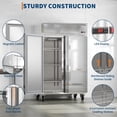 thumbnail image 4 of IdealHouse Commercial Refrigerator Reach-In 48" W Double Solid Door Stainless Steel Commercial Refrigerator 36 Cu.Ft Fan Cooling for Restuarant, Bar, Shop, Etc, 4 of 6