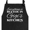 thumbnail image 2 of ThisWear Everything is Better in Gigi's Kitchen Apron for Crafting Two Pocket Apron Black, 2 of 7