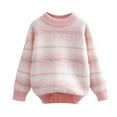 thumbnail image 2 of Spazoro Kids Girls Boys Sweaters, Long Sleeve Thickening Crew Neck Casual Warm Shirts for Child Girls Pink Size 6 T, 2 of 6