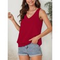 thumbnail image 2 of Womens V Neck Casual Tank Tops Fit Sleeveless Summer Tops Shirts Blouses, 2 of 5