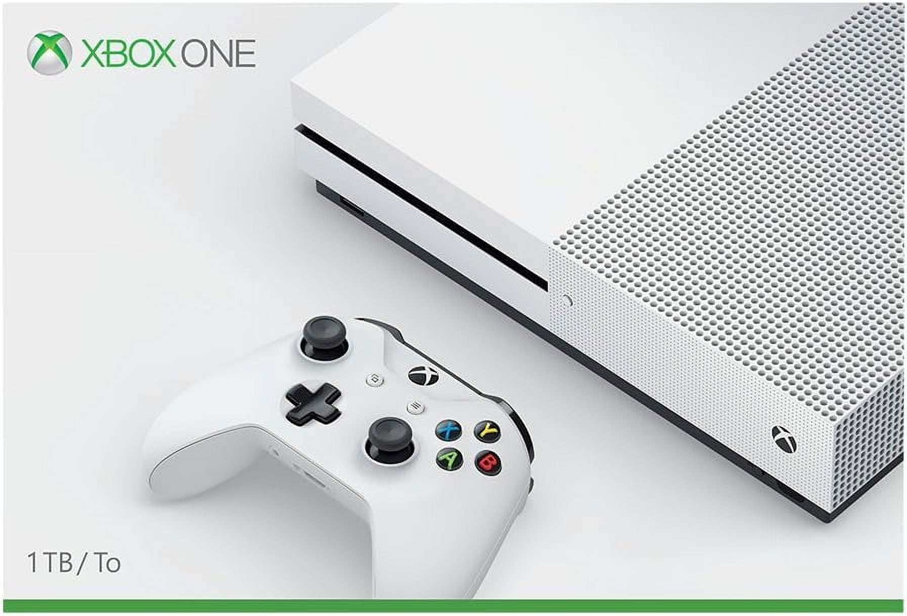 Pre-Owned Microsoft Xbox One S White 500GB Gaming Console + 2 Controller BOLT AXTION Bundle ( )