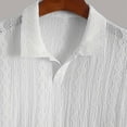 thumbnail image 6 of Timoontee Men's Short Sleeve Basic T Shirt Breathable Fabric Moisture Wicking Lapel Collar V Neck High Quality Quick Dry White XL, 6 of 7
