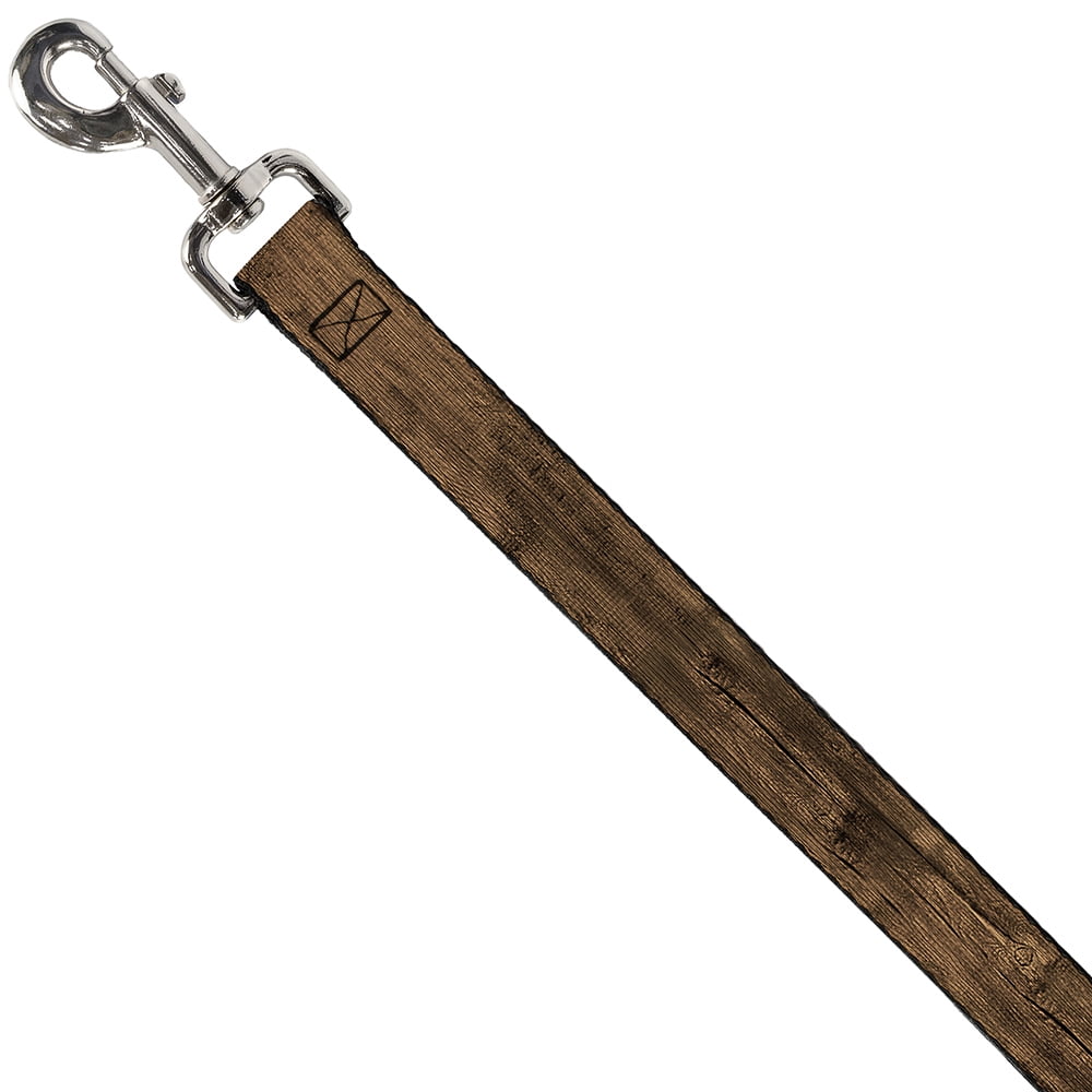 Buckle-Down Pet Leash, Dog Leash, Wood Grain Horizontal Brown, 6 Feet Long 1.0 Inch Wide