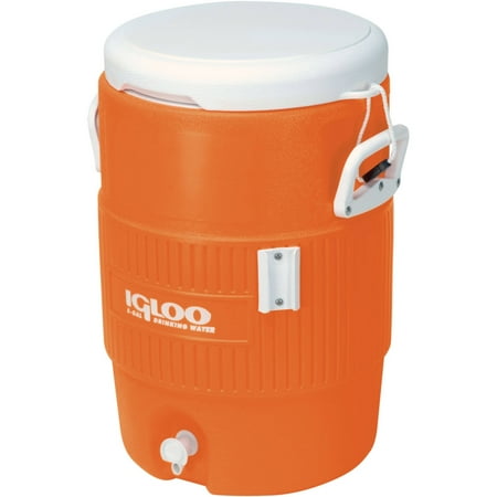 Igloo 5-Gallon Heavy-Duty Beverage Cooler, Orange (Built In Beverage Coolers Best Price)