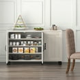 thumbnail image 4 of Costway Buffet Bahut à 3 Portes Crédence de Rangement Armoire Console Tablette Réglable Blanc Lavé, 4 of 10