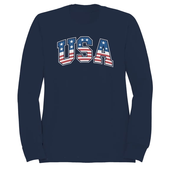 Smartprints USA Patriotic Stars and Stripes Women's Sweatshirt, Navy, S