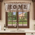 thumbnail image 6 of 2 Pack Valances for Window, Vintage Farmhouse Short Curtains for Kitchen Bedroom Living Room, Retro Home Text Country Star Wooden Rod Pocket Small Window Treatment Valance Drapes 42 x 12 Inch, 6 of 8