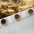 thumbnail image 4 of Manfei Retro Train Black Out Curtains,Rustic Western Curtains Pack of 2 (42x63 Each),Biege Brown Bedroom Curtains For Kids Teens,Super Cozy Room Decor, 4 of 6