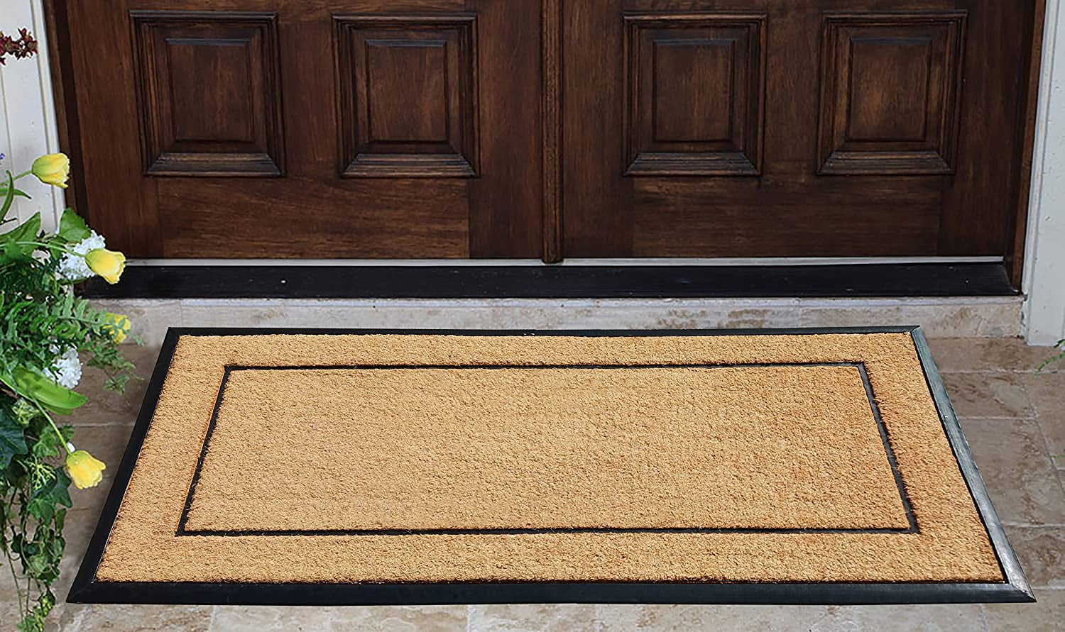 Finchitty Front Door Mat Outdoor Entrance, Heavy Duty Durable Rubber  Doormat, Stain and Fade Resistant, Easy to Clean, Low Profile Indoor  Outdoor Mat