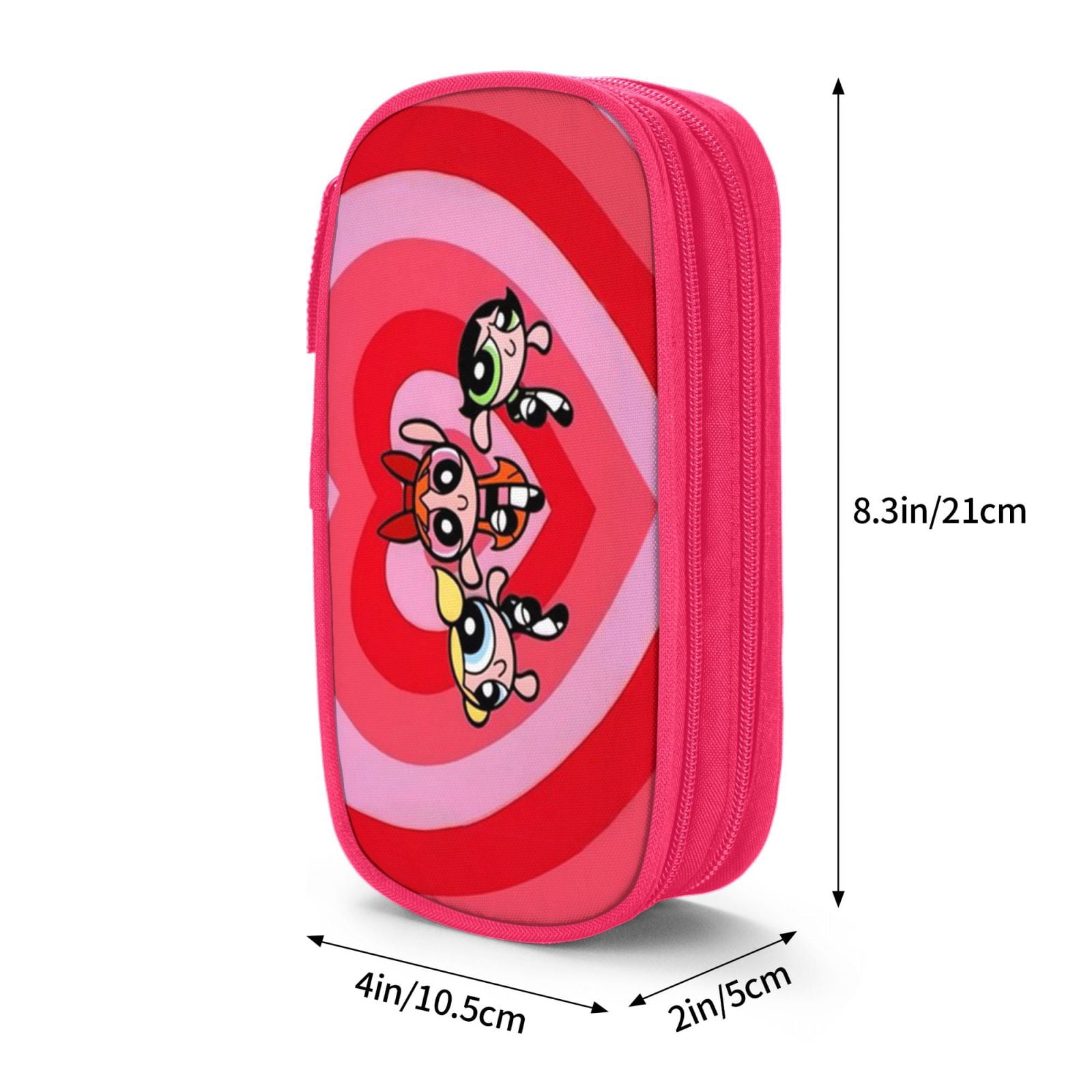 The Powerpuff Gi-rls Pencil Case Large Capacity Pencil Pouch Penbag Office Stationery Organizer Travel Makeup Bag Pink